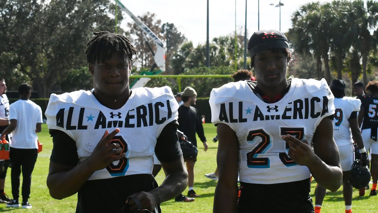 Auburn 5-star WR signees Perry Thompson & Cam Coleman at the Under Armour All-America Game