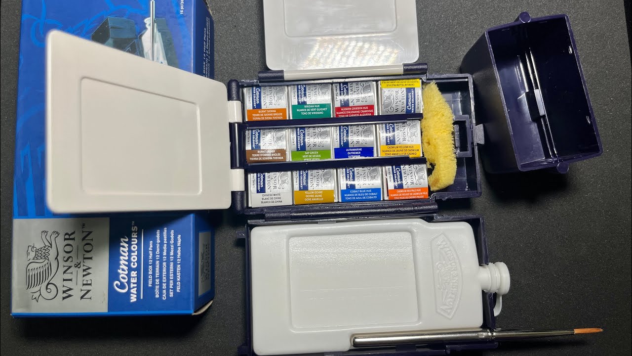 @TheHobbyist_Finds | Trying Winsor and Newton Cotman Watercolors (Field Pocket Box - 12 Half-pans)