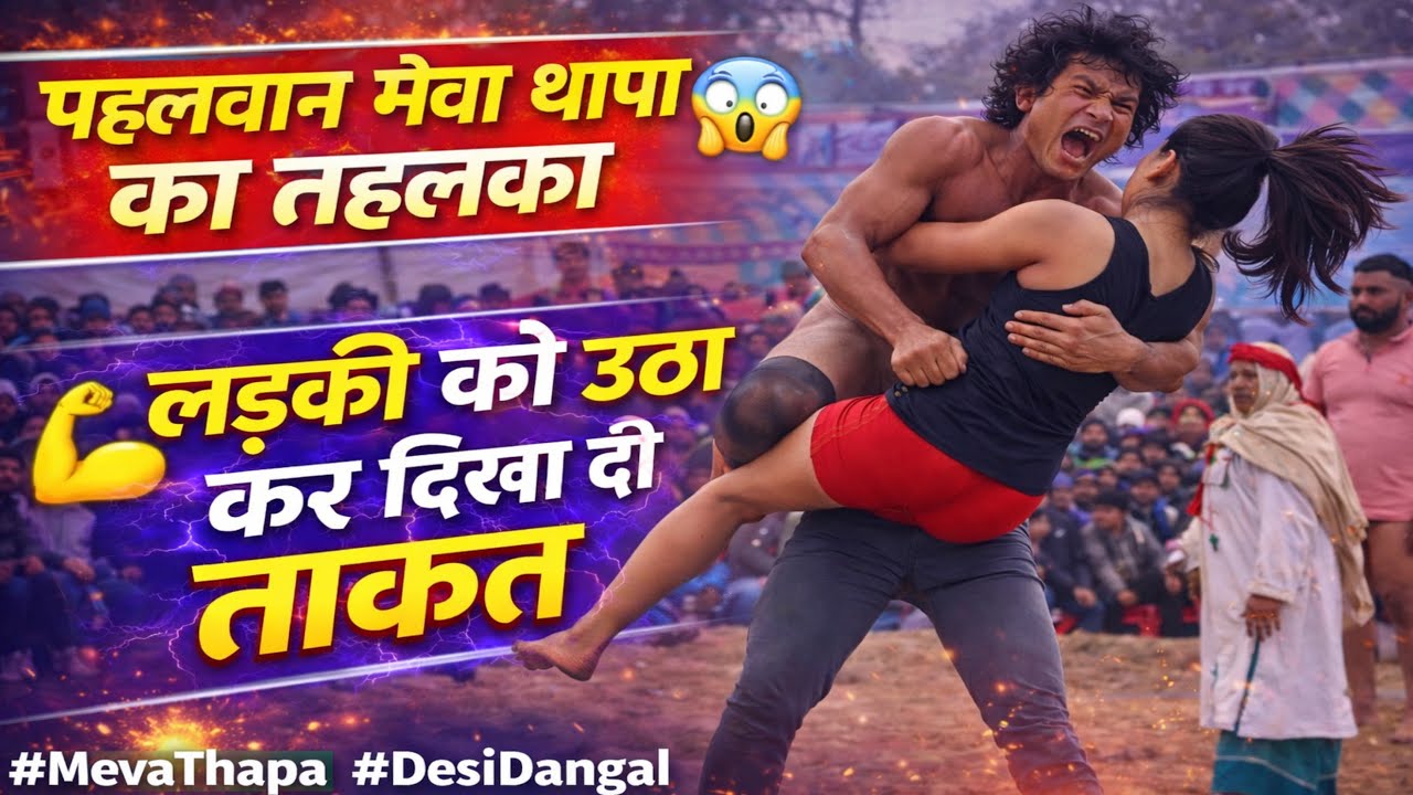 जब मेवा थापा ने अखाड़े में लड़की को उठा दिया 😲 | Live Dangal 