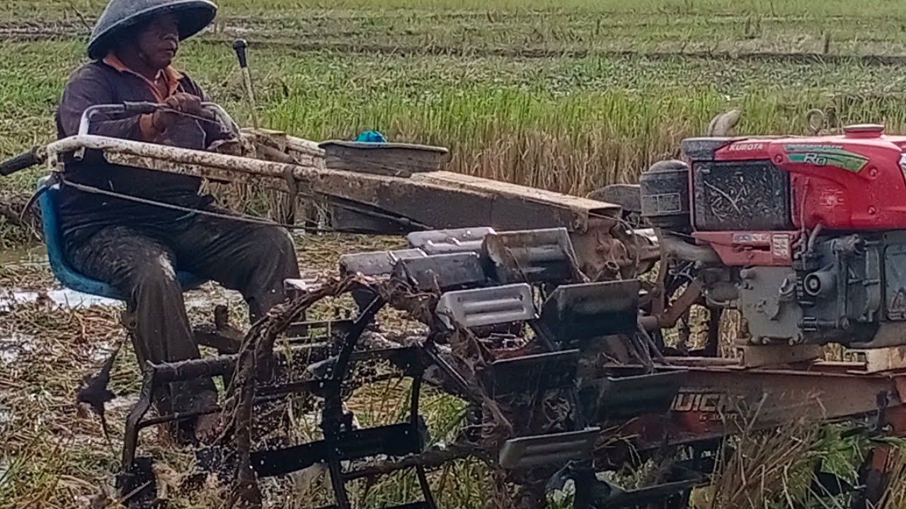 Unik Tapi Nyata Membajak Sawah Sambil Duduk Santai
