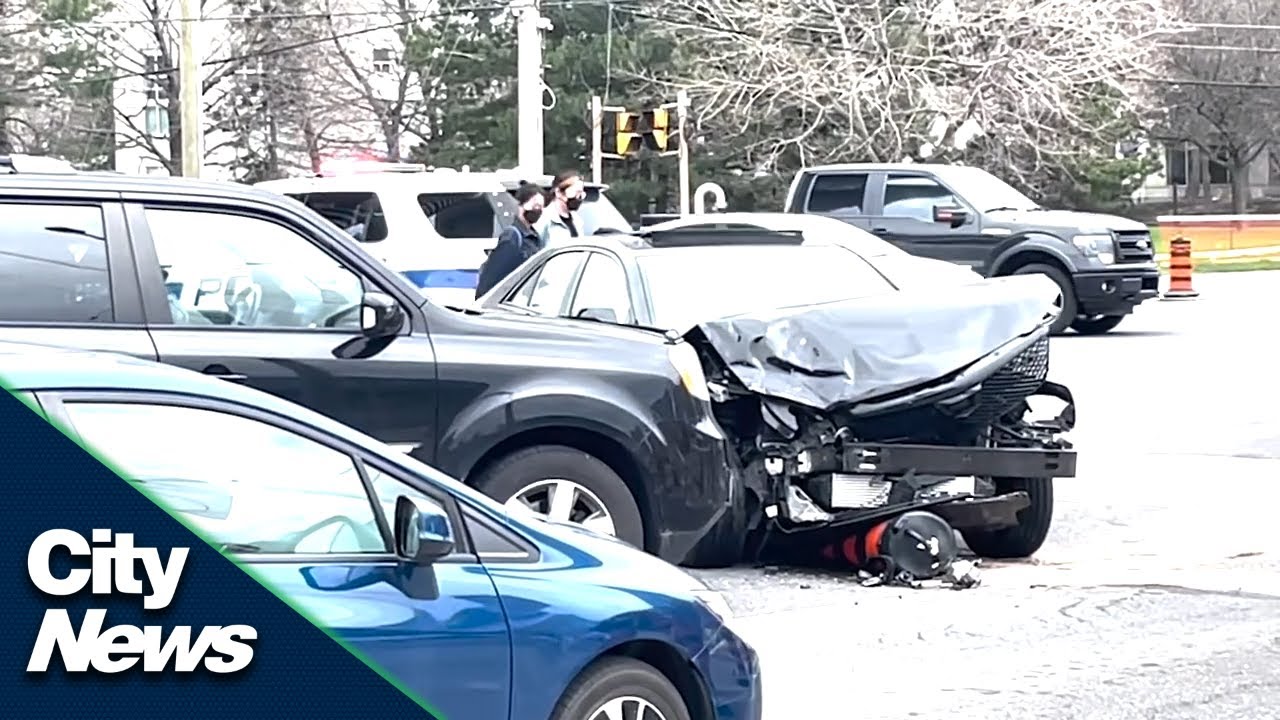 Suspect arrested after single car involved in 8 collisions in Mississauga