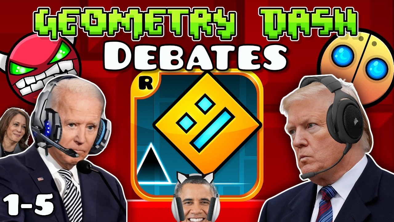 US Presidents Play Geometry Dash | DEBATES 1-5