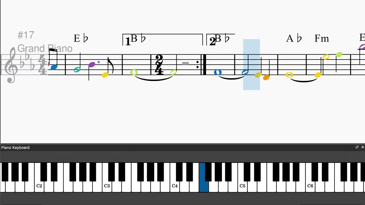 Theme From Lassie by Basil Poledouris - Easy piano tutorials with leadsheet and chords