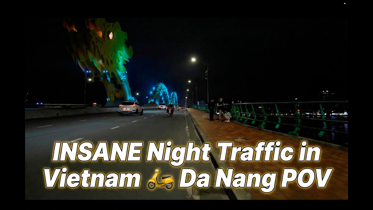 Midnight Cruise: Exploring Da Nang’s City Lights by Scooter 🛵