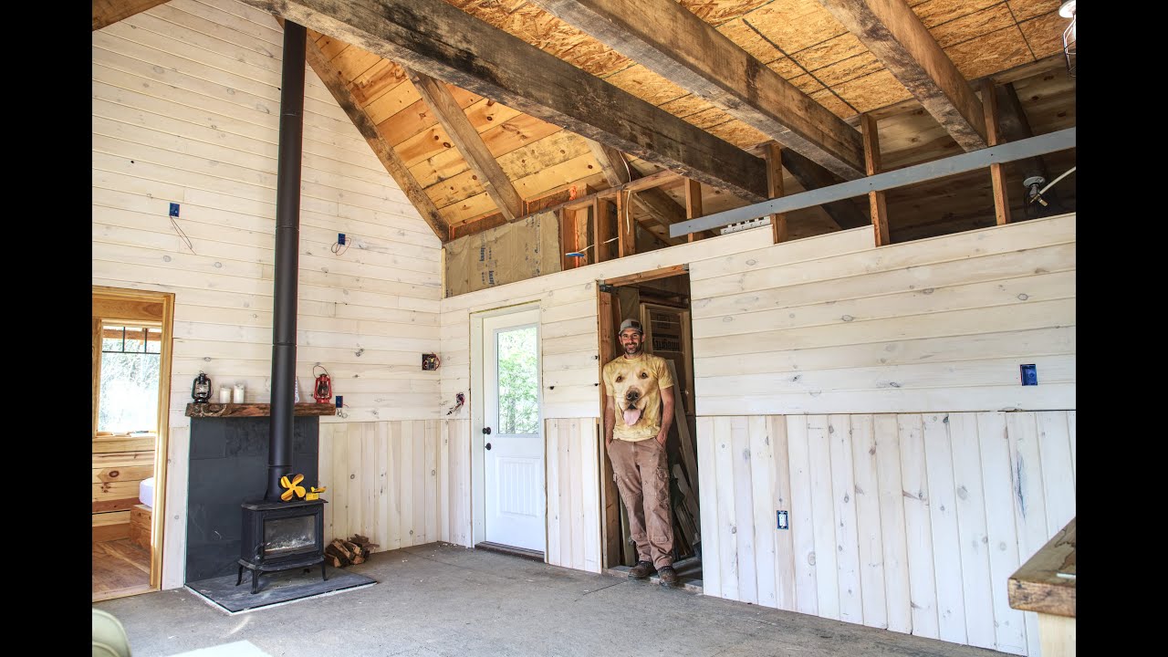 Another Wall (almost) Done | Timber Frame Cabin