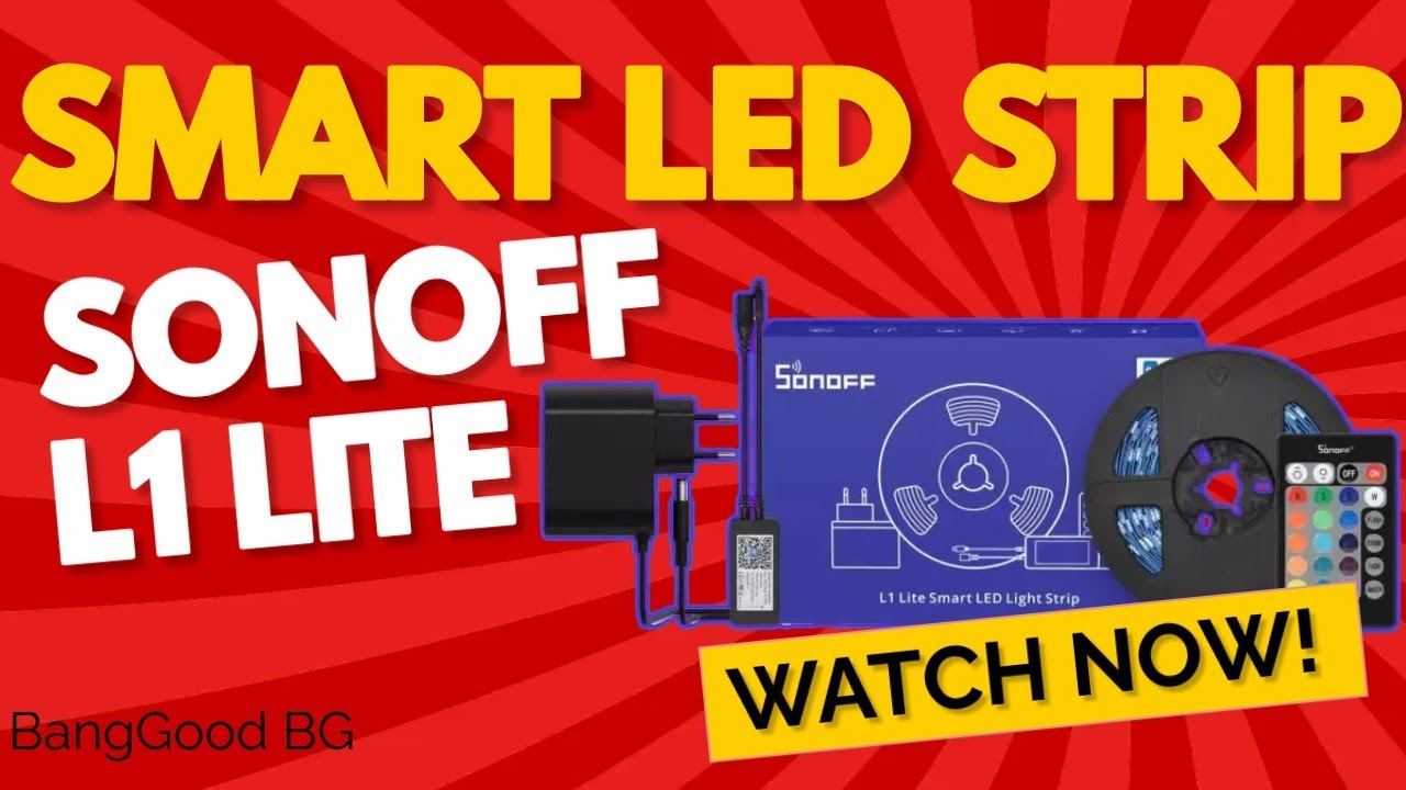 SONOFF L1 Lite How to install AC100-240V EU US 5M Non-waterproof Smart LED Strip - EU Plug