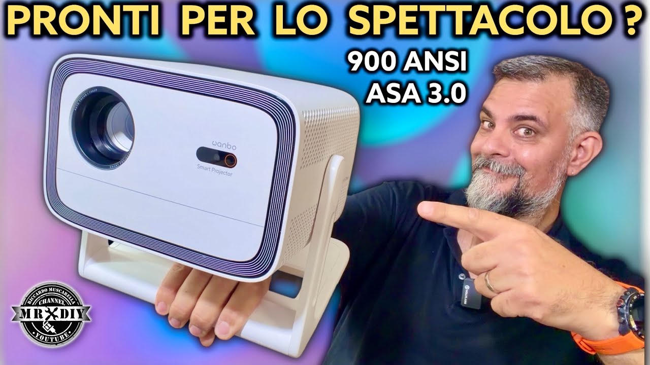 Wanbo Vali 1 con gimbal da 200&deg; proiettore portatile da 900 ANSI E ASA 3.0. Android 11 smart tv.c5