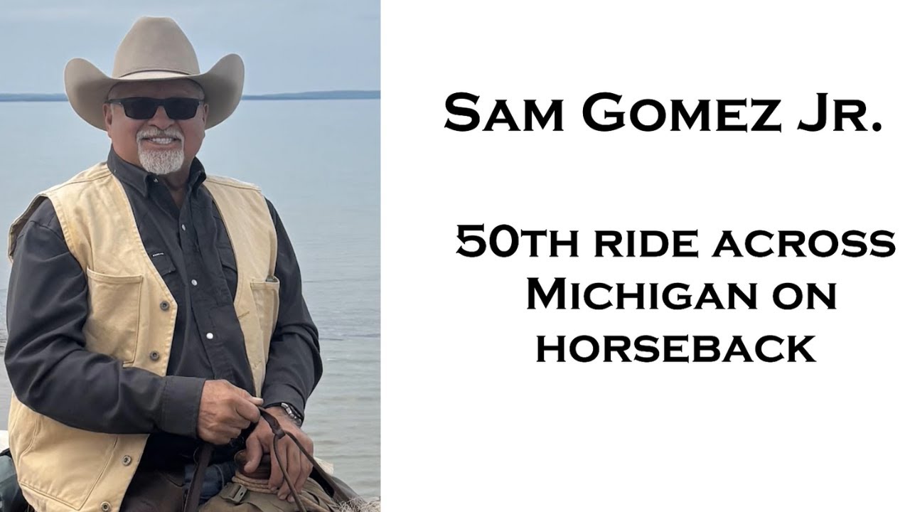 Sam's 50th Crossing Michigan on Horseback