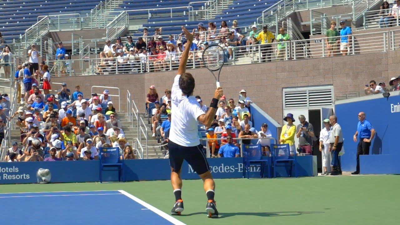 Roger Federer Serve Slow Motion HD - ATP Tennis Serve Technique