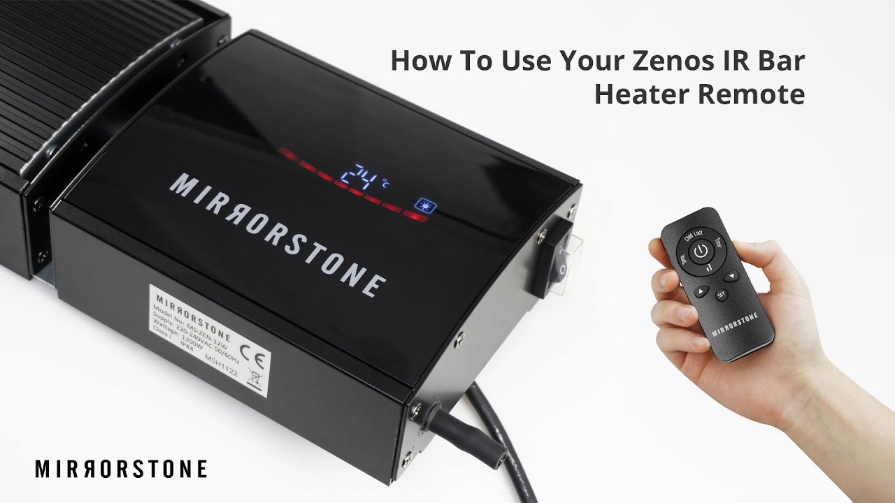 How To Use Your Zenos Infrared Bar Heater Remote | Mirrorstone Heating