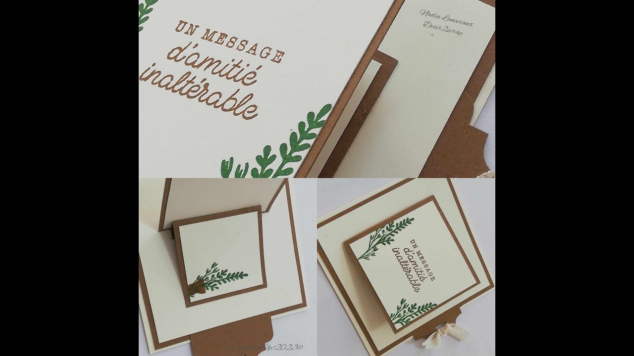 Tutoriel carte à tirette Stampin'Up!