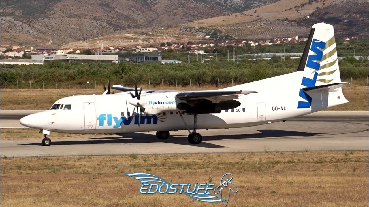 VLM Airlines Fokker 50 Landing - Split Airport LDSP/SPU