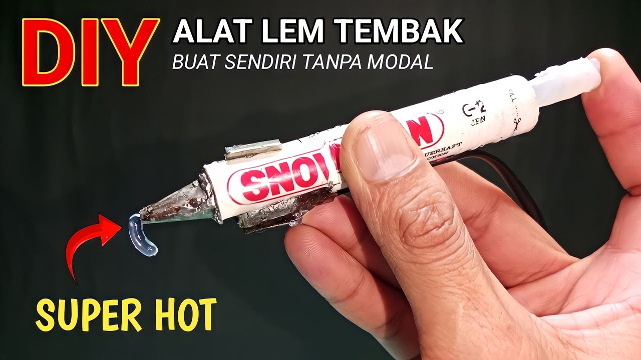 DIY - CARA MEMBUAT ALAT PEMANAS LEM TEMBAK DARI BARANG BEKAS || lifehack
