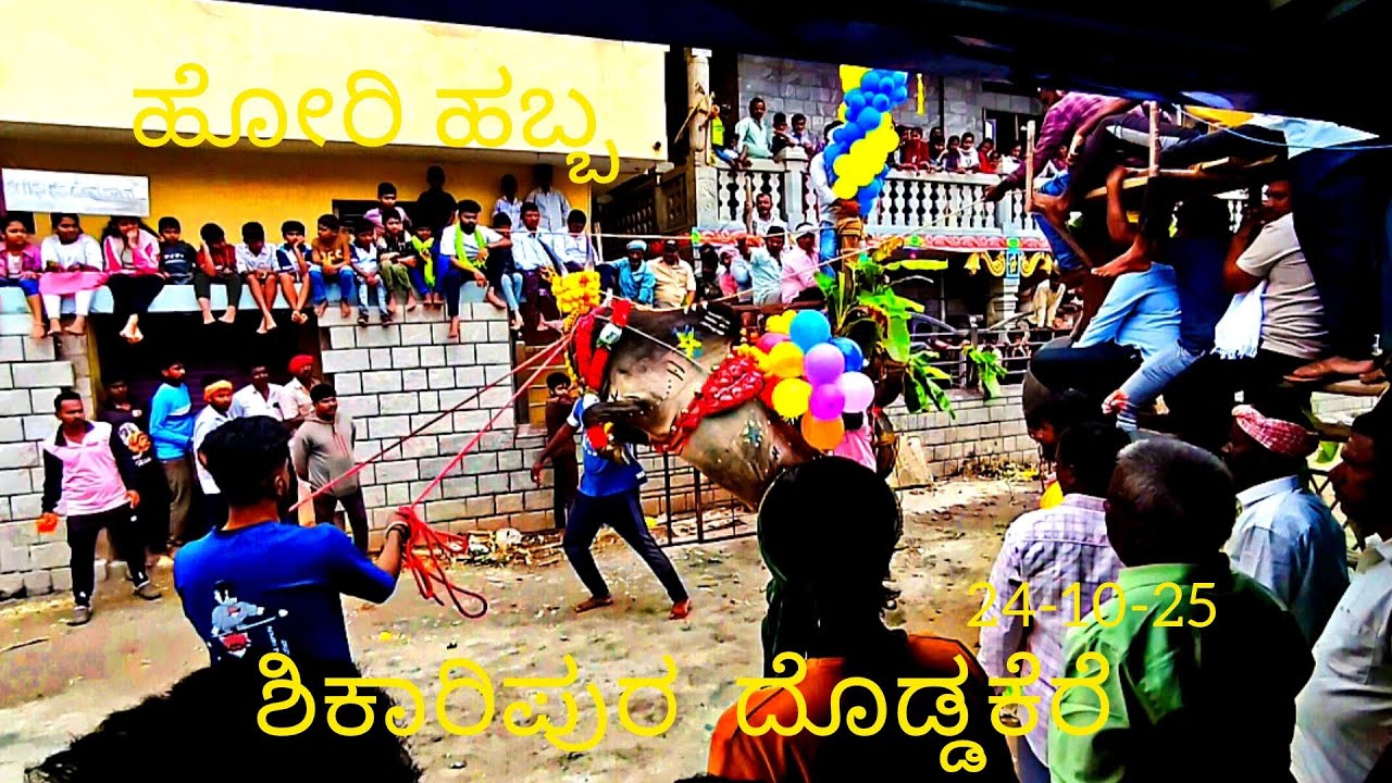 ಶಿಕಾರಿಪುರ ದೊಡ್ಡಕೆರೆ ಹೋರಿ ಹಬ್ಬ | Dipawali | sports.  