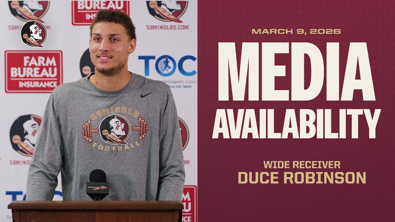 FSU Football | WR Duce Robinson Post-Practice Media Availability 3/9/26