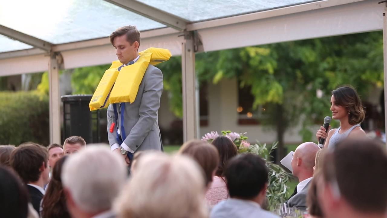 Flight Attendant MC SPEECH - Alex & Mona MCs at Phin & Lisa's NYE Wedding 2015