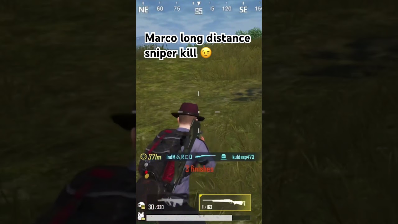 A very long distance sniper kill of Marco😉.