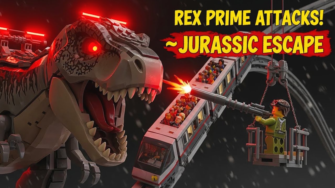 JURASSIC HYBRID ESCAPES! 🦖 REX PRIME Meltdown! (Full LEGO Movie w/ 7 Heroes)