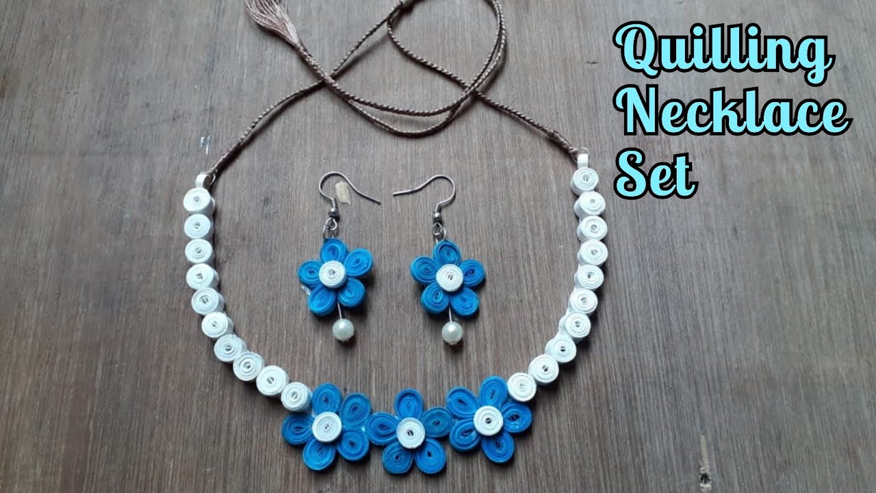 How To Make Quilling Necklace For Beginners | Quilling Necklace Simple Design