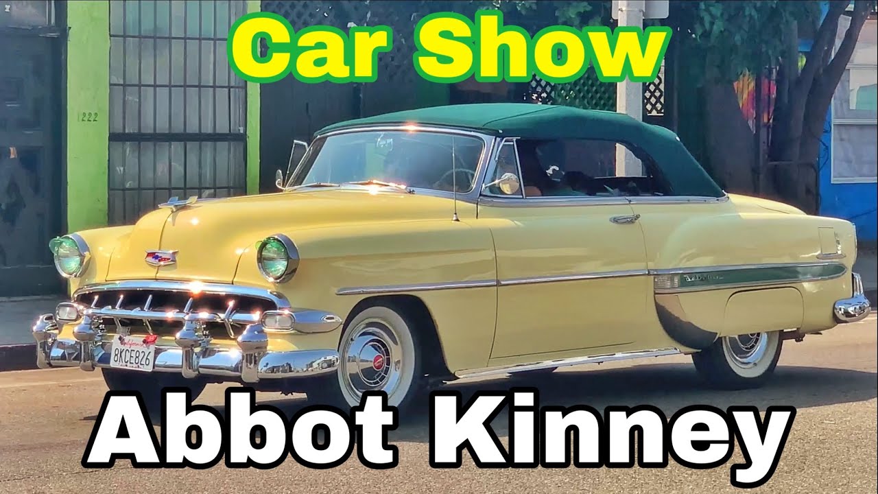low rider and classic car show  on Abbot Kinney in Venice California 2020