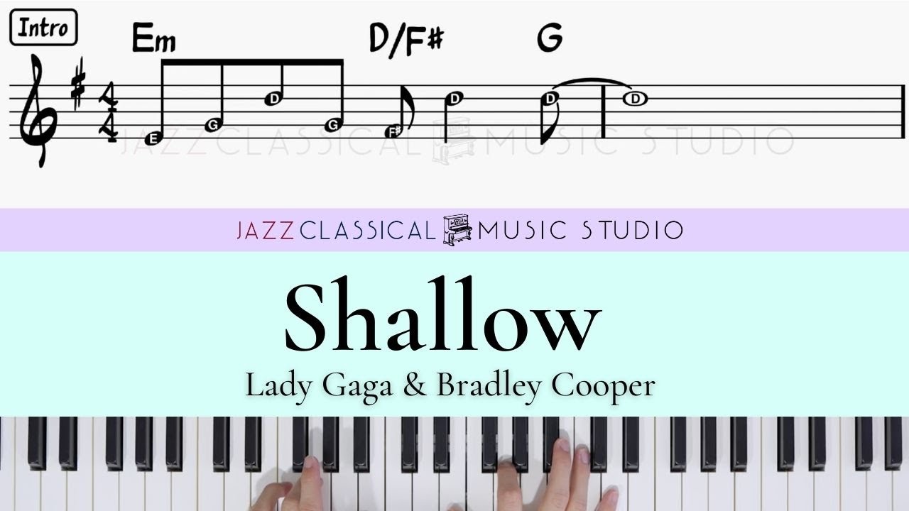 Shallow - Lady Gaga & Bradley Cooper | Piano Tutorial (EASY) | WITH Music Sheet | JCMS
