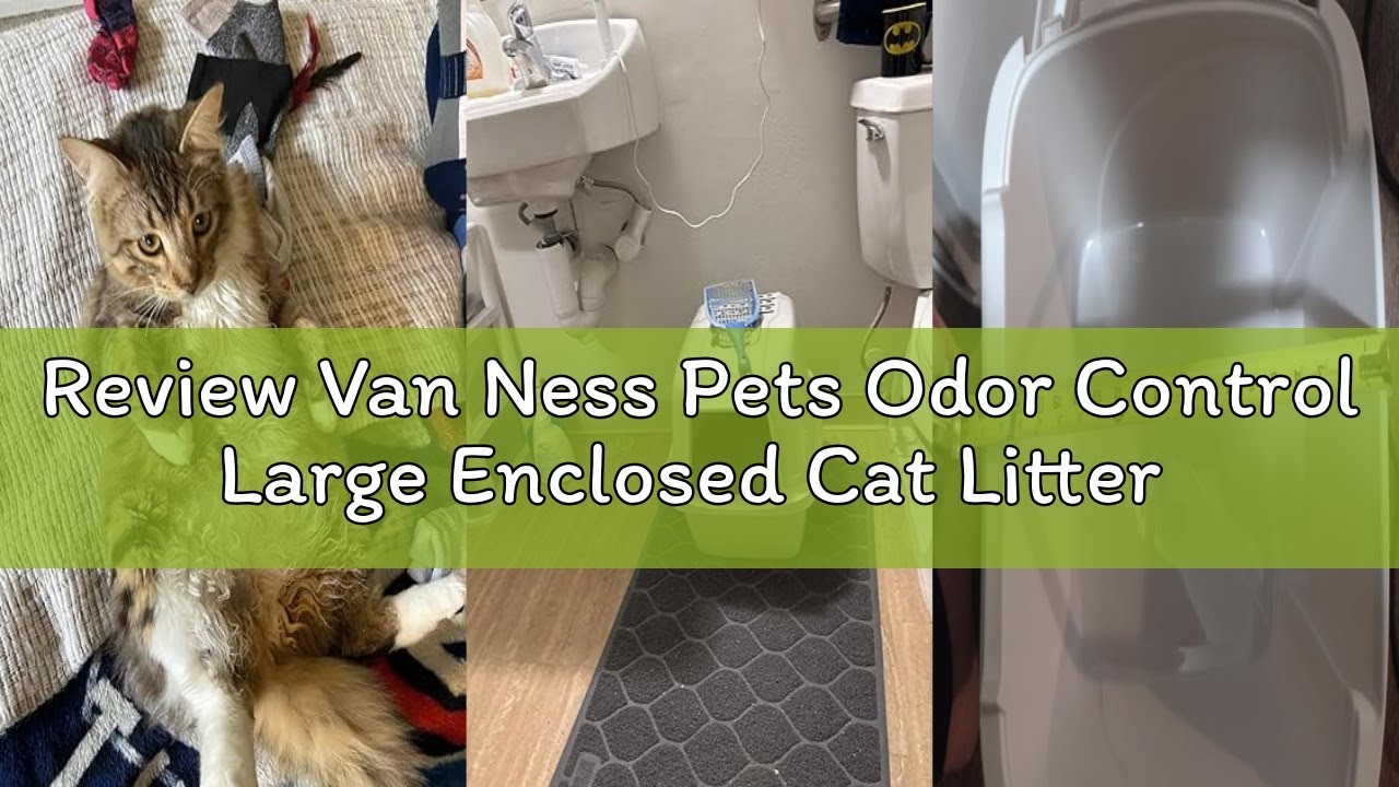Review Van Ness Pets Odor Control Large Enclosed Cat Litter Box, Hooded, Pearl, CP6