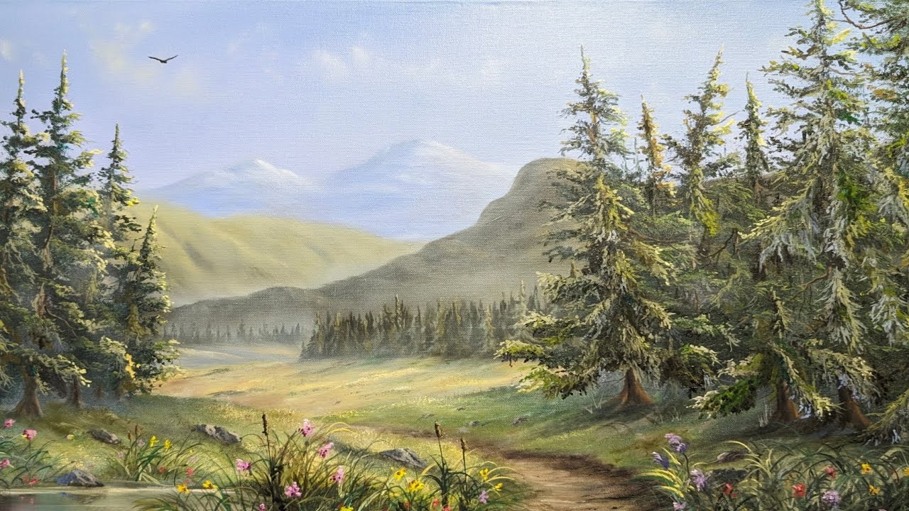 Country Path Landscape oil painting #wetonwet #paintingtutorial