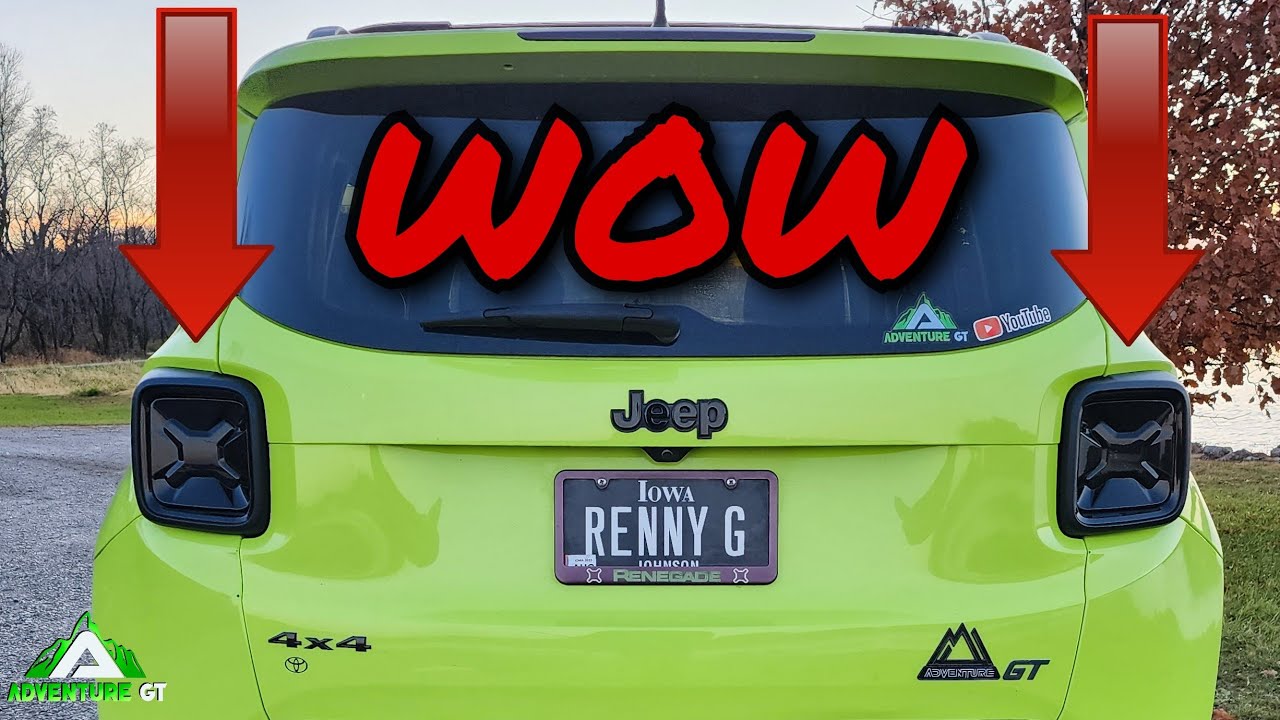 Дымчатые накладки на задние фонари Jeep Renegade