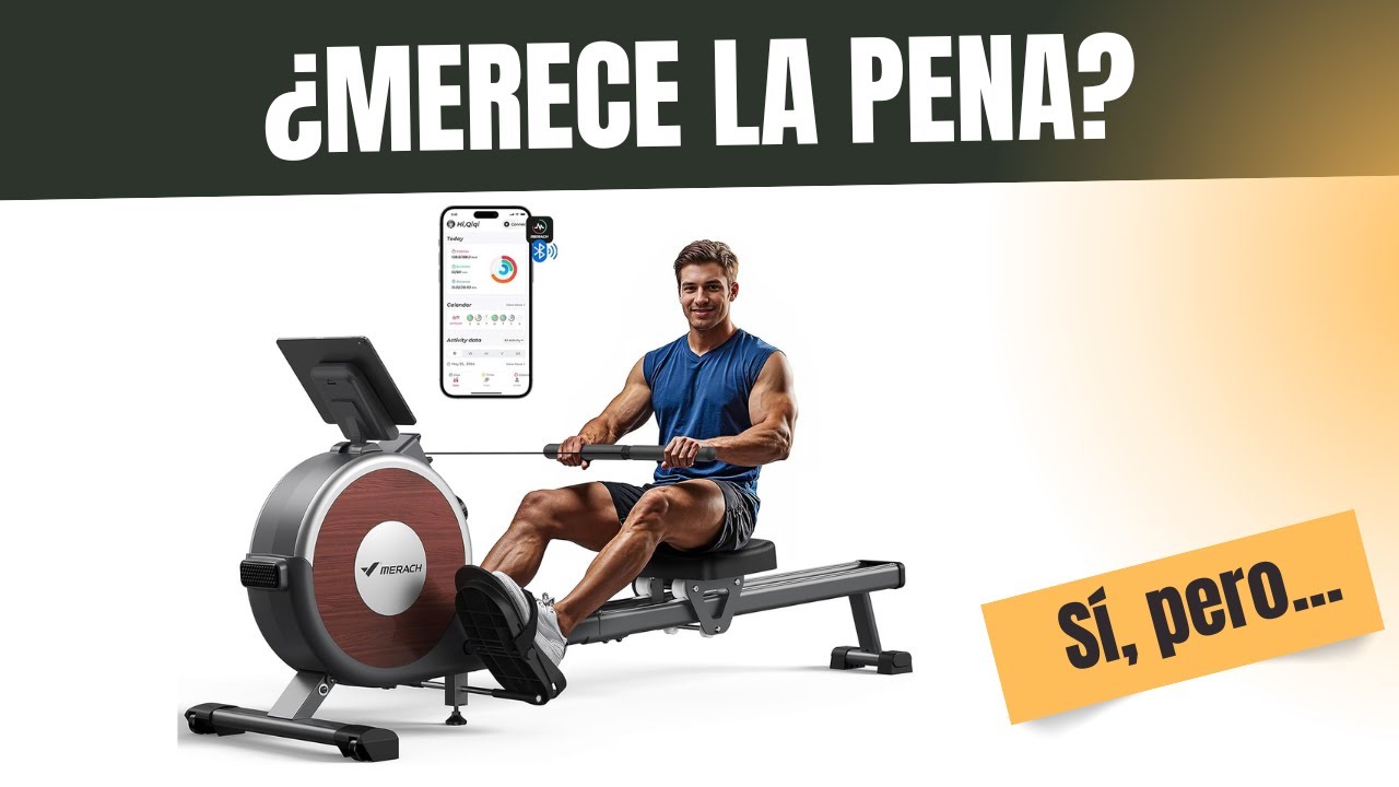 MERACH Máquina de Remo para Casa, 16 Niveles de Resistencia, Remo Magnético Silencioso con App