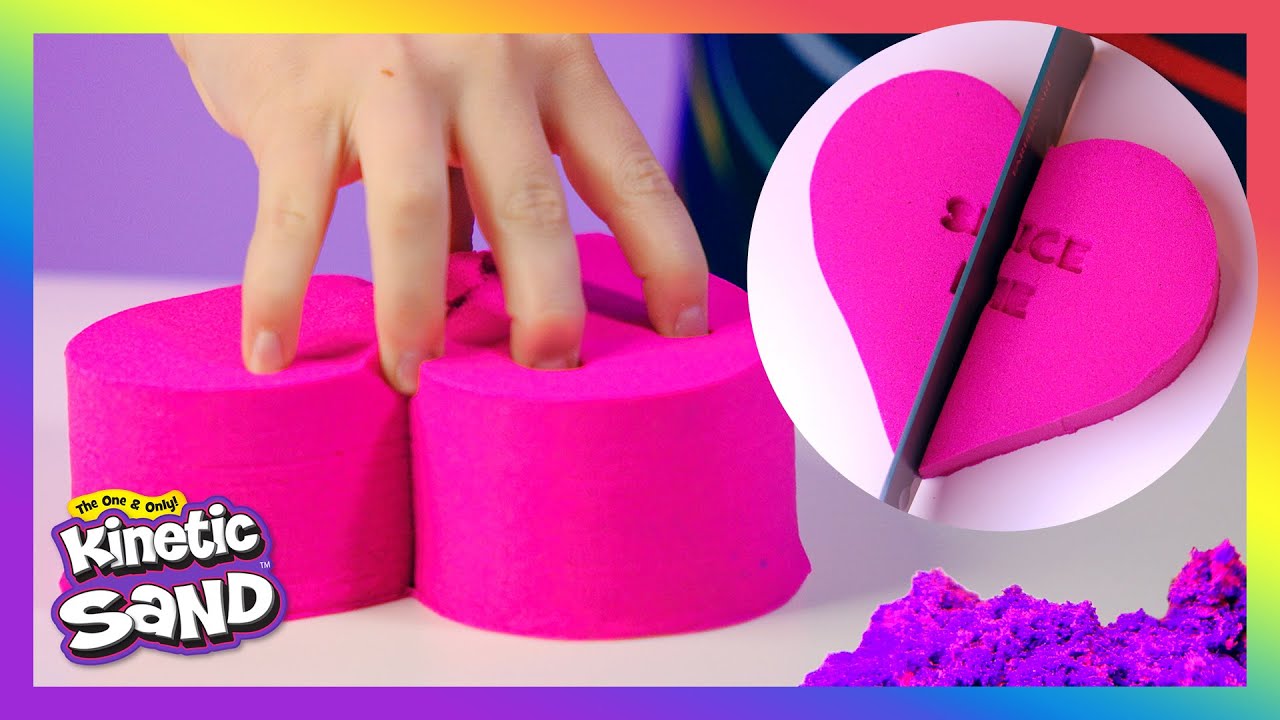Valentine’s Day Fun ❤️🧡💛 | More with Kinetic Sand | Sensory Play for kids