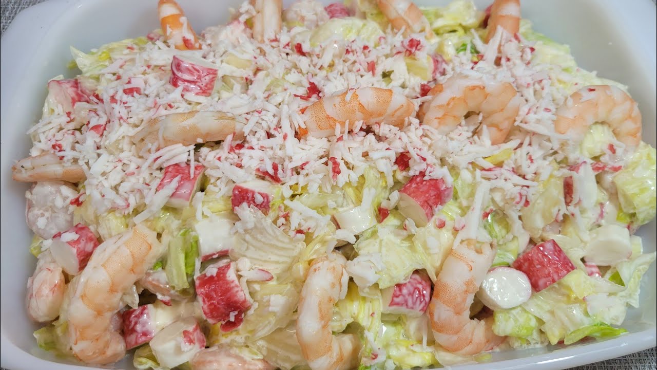 Ensalada de Mariscos, fácil, rápida, y lo mejor, ke repetirás 😋