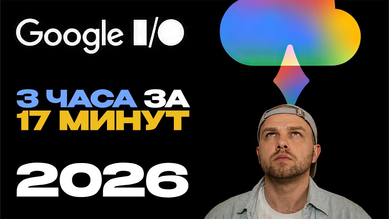 3 Часа Google I/O 2026 ЗА 17 Минут - Gemini Omni, Spark, AI Search, Googlebook, AGI и ВСЕ главные ИИ