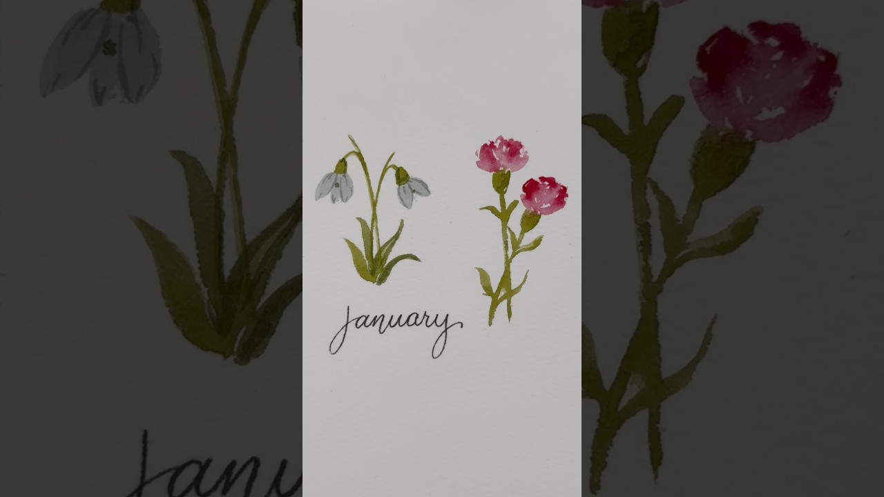 Beginner friendly watercolour snowdrops!