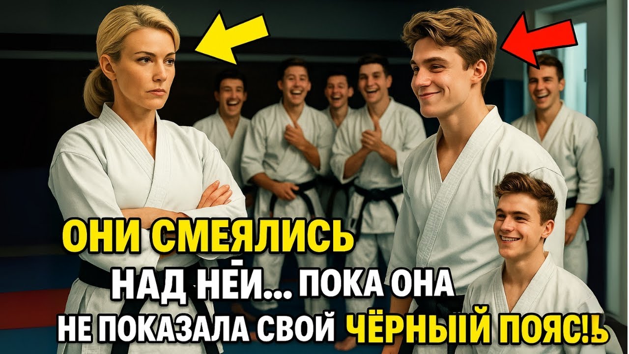 Они смеялись над женщиной в классе карате, но не знали, что она мастер черного пояса