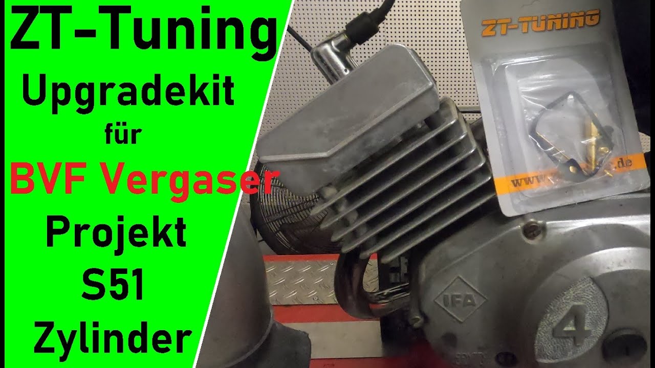 Simson Tuning Projekt S51 Zylinder | Upgradekit für BVF Vergaser von ZT Tuning Einbau und Leistung
