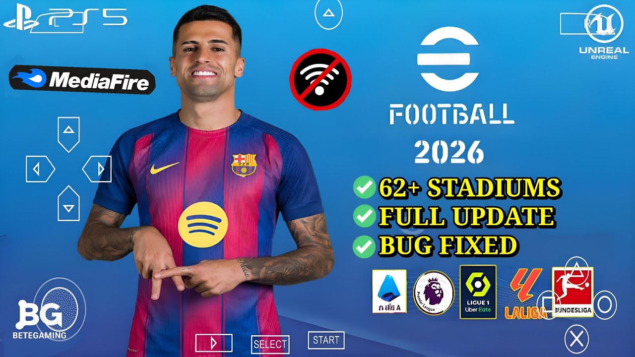eFootball PES 2026 PPSSPP Android Offline PS5 Camera | Полное обновление eFootball 2026 PSP и бол...