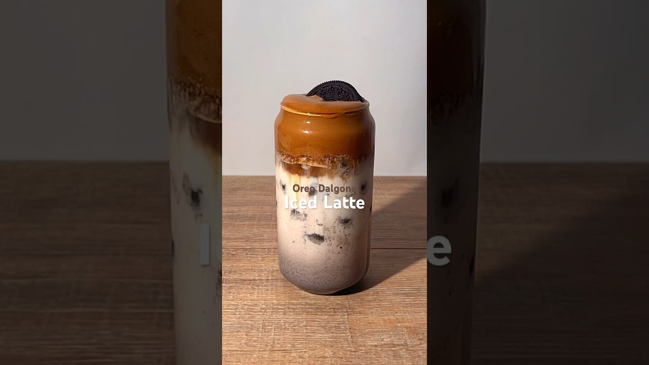 Oreo Dalgona Latte ☕️🤎🧊 #icedlatte #coffee #oreo