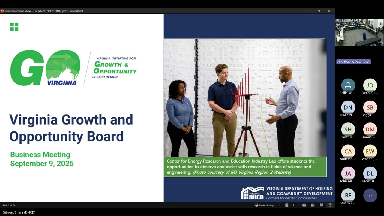 GO Virginia State Board Meeting | Sep. 9, 2025