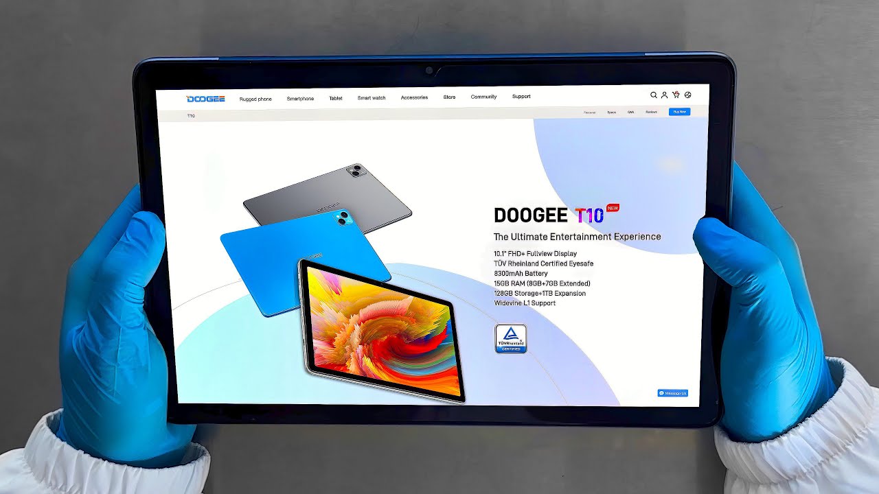DOOGEE T10 Unboxing ASMR the best low cost tablet for students Gaming and entertainment like Netflix