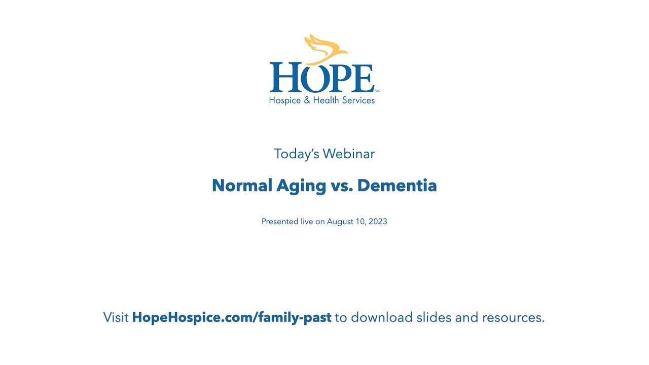 Normal Aging Vs Dementia (August 2023)