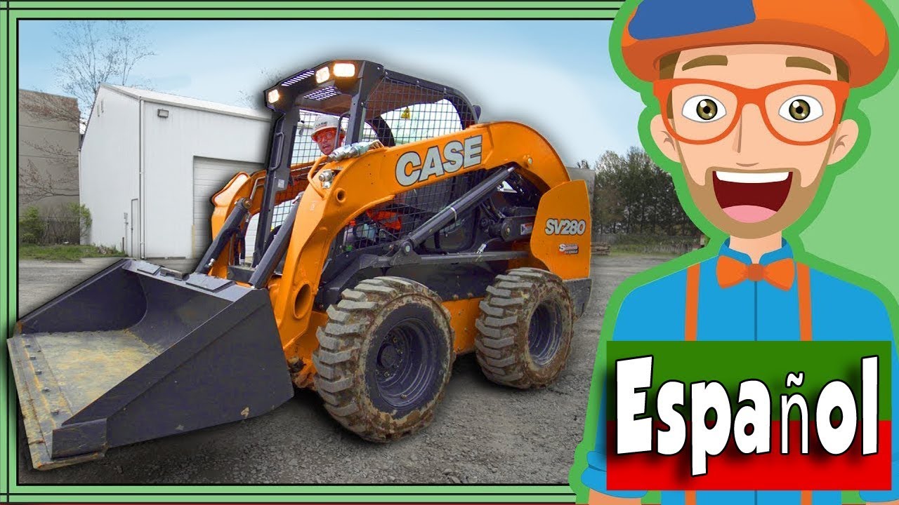 Carguero con Blippi Espa&ntilde;ol | Camiones de Construcci&oacute;n para Ni&ntilde;os | Cargadora Compacta