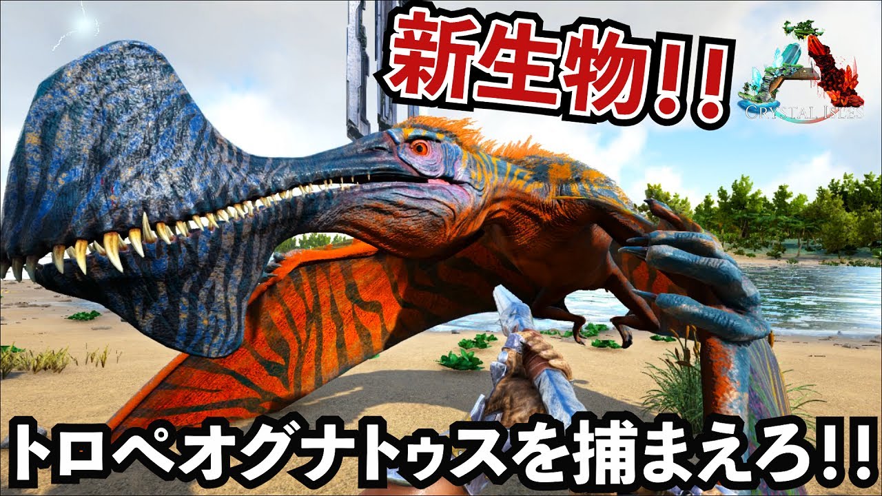 【ARK】新生物で超レア！Lv150のトロぺオグナトゥス捕獲に着手ッ！（前編）＃58【クリスタルアイルズ】