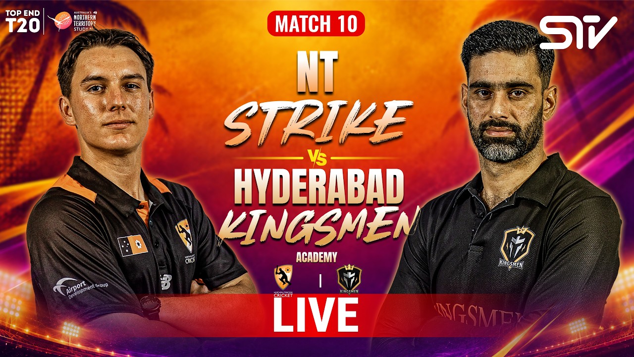 LIVE | NT Strike vs Hyderabad Kingsmen | Match 10 | DXC Arena | Top End T20 Series  2026 | ZP1H
