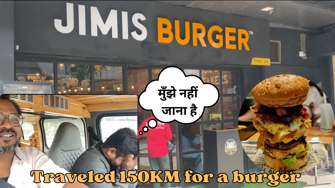 Burger Khane 100km chale gaye | JIMIS Burger #burger #jimis #vashi