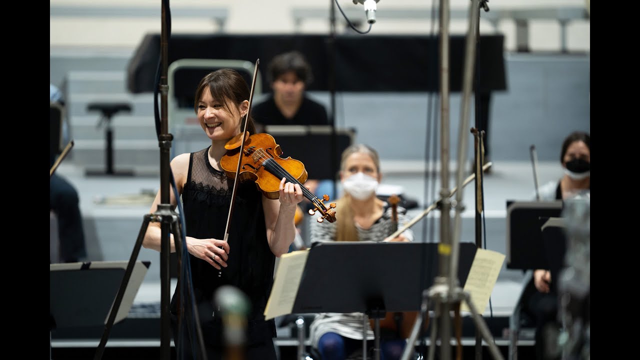 Recording our 2nd CD of Mozart's works for violin and orchestra with Arabella Steinbacher.