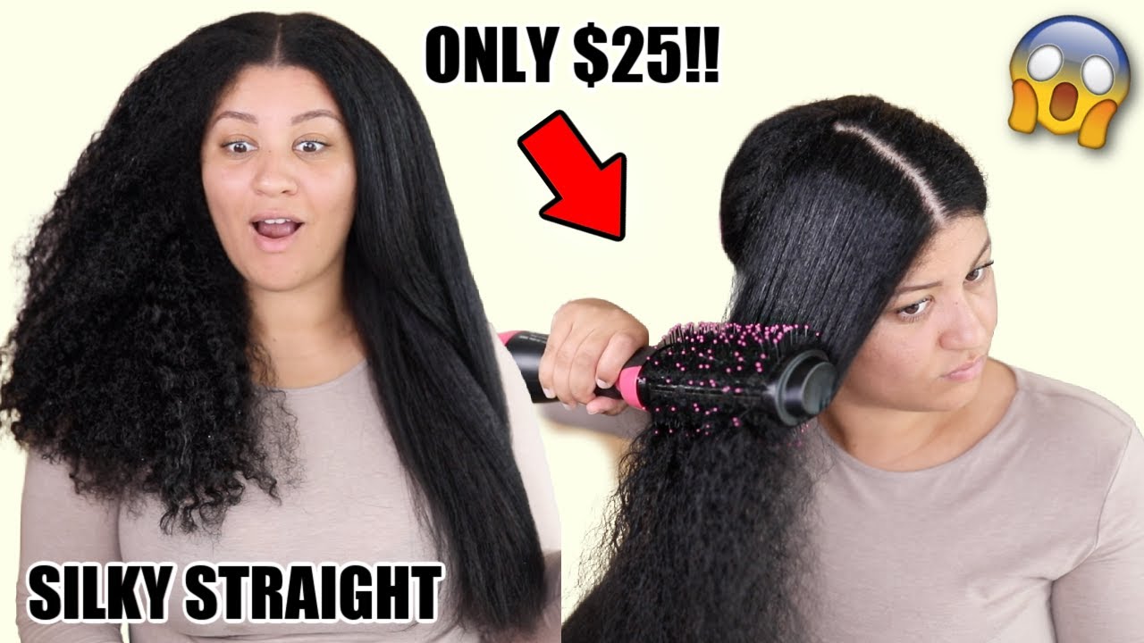 SILK BLOWOUT on natural hair! No flat iron & no heat damage sis