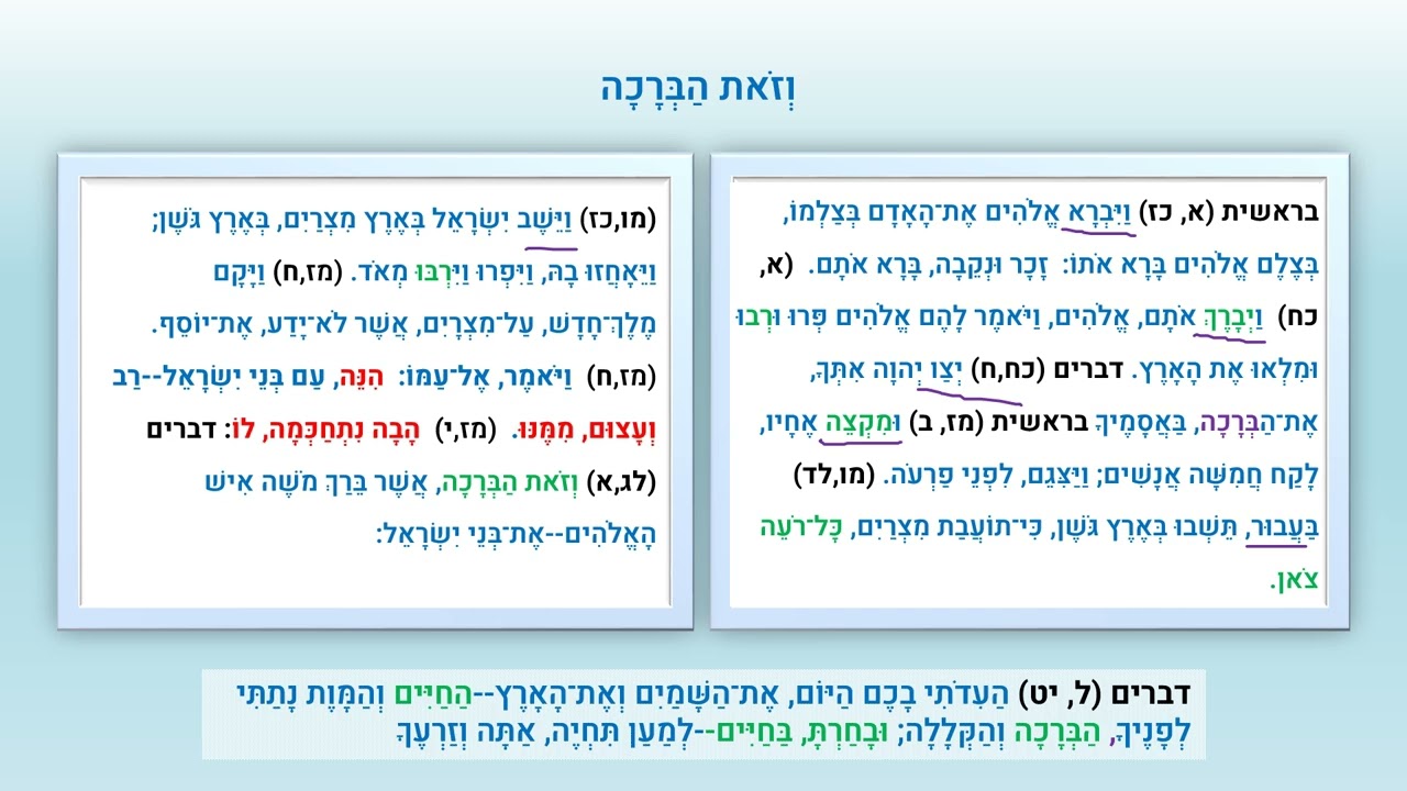 וזאת הברכה