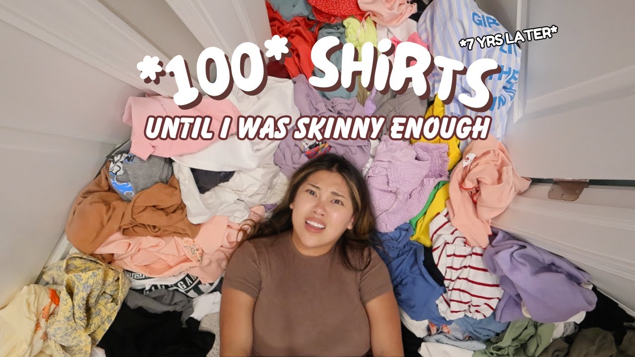 Trying *100* Shirts I Kept Until I Was "SKINNY" Again! *insane*