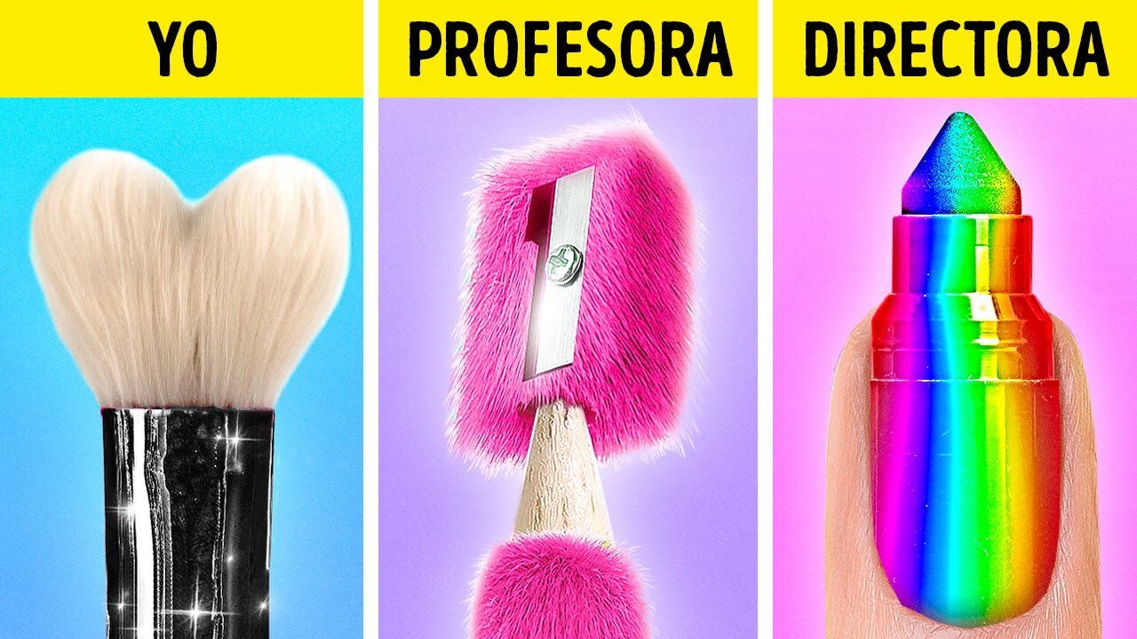 TRUCOS DE DIBUJO PARA ESCUELA DE ARTE🎨&iexcl;Desaf&iacute;o del maestro vs yo! Trucos de dibujo por 123GO! TRENDS