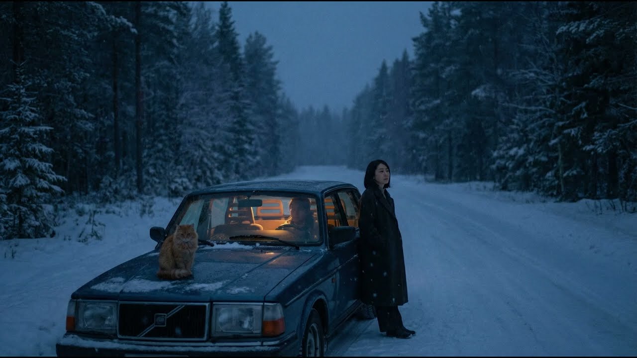 Volvo 240 Midnight Drive | Minimal Nordic Ambient City Pop